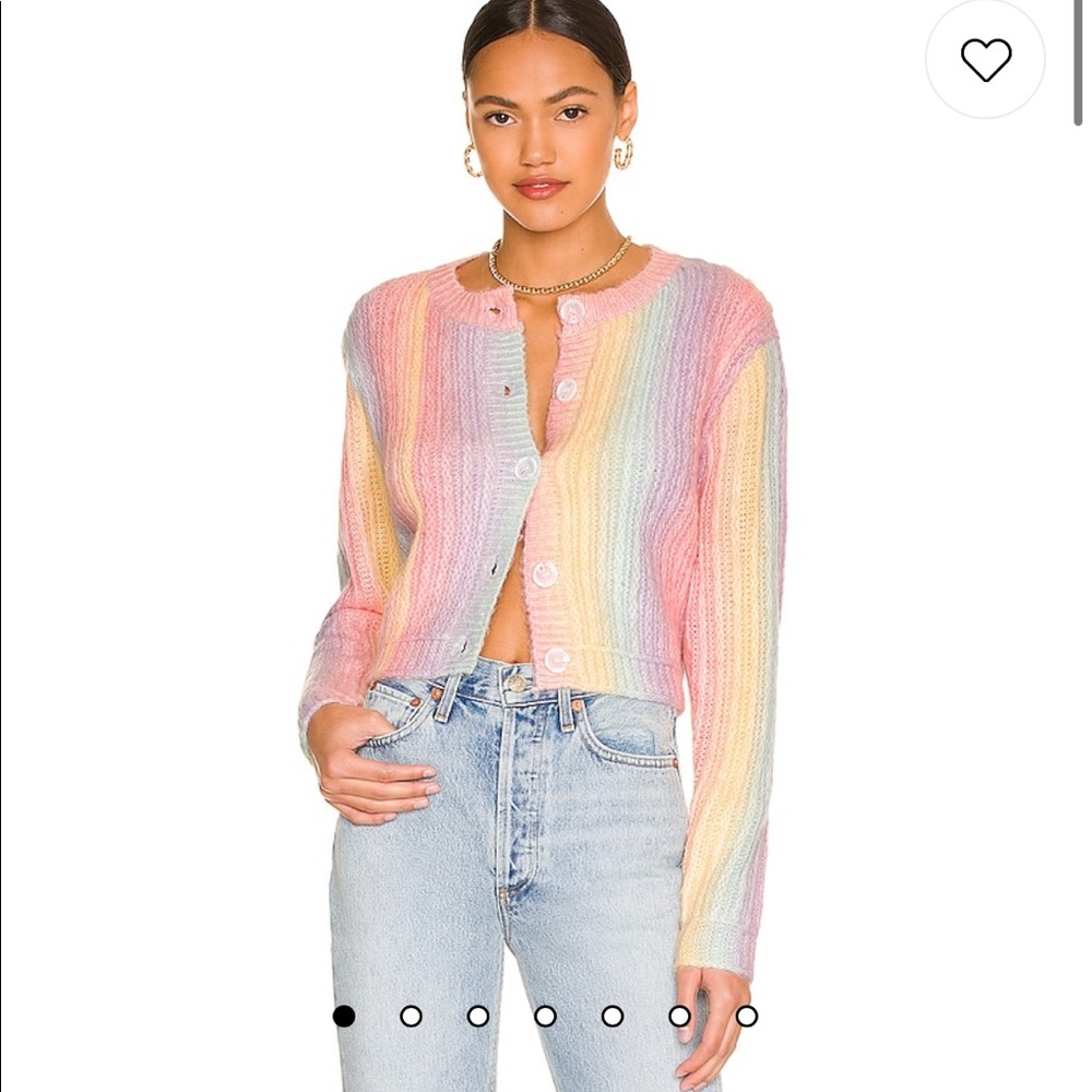Revolve More to Come colorful button up cardigan sweater